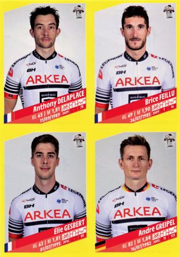 2019 Panini Tour de France Update #A4-A7 Anthony Delaplace / Brice Feillu / Elie Gesbert / Andre Greipel Front